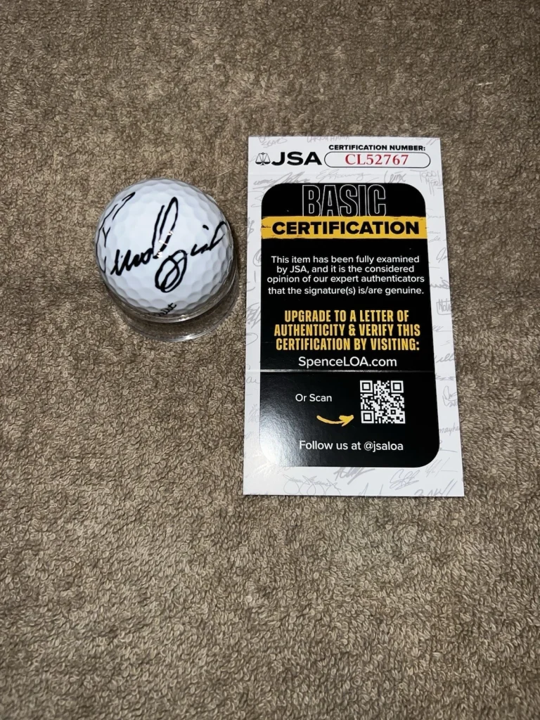 Rasmus Hojgaard Signed Official Titleist Golf Ball PGA Legend JSA Cert #2