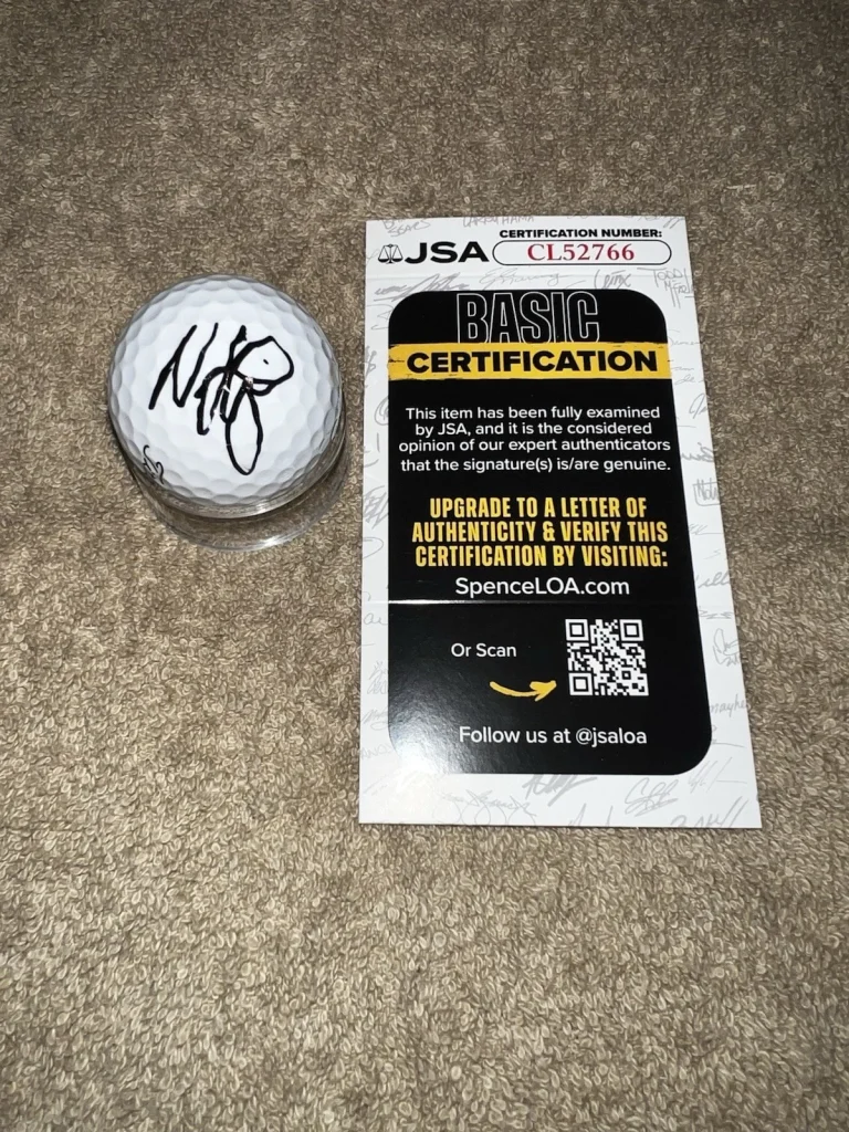 Nicolai Hojgaard Signed Official Titleist Golf Ball PGA Legend JSA Cert