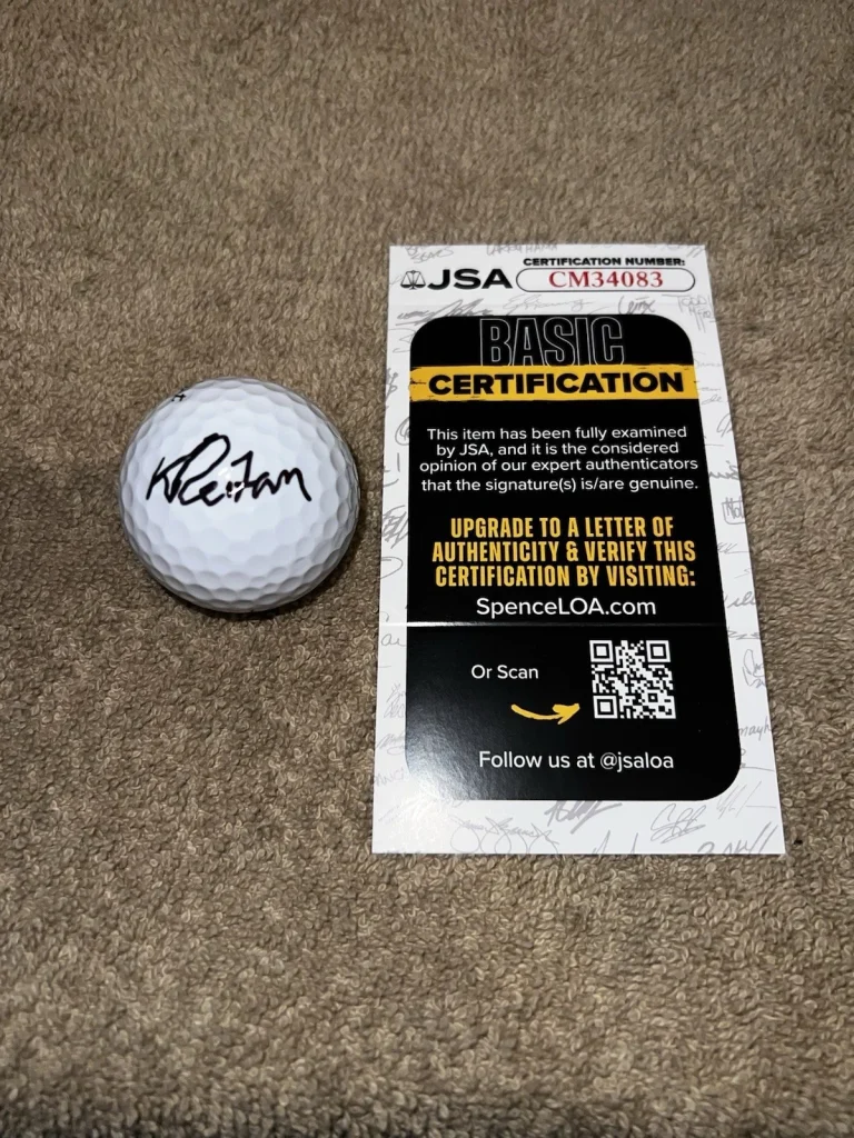 Kristoffer Reitan Signed Official Titleist Golf Ball PGA Legend JSA Cert