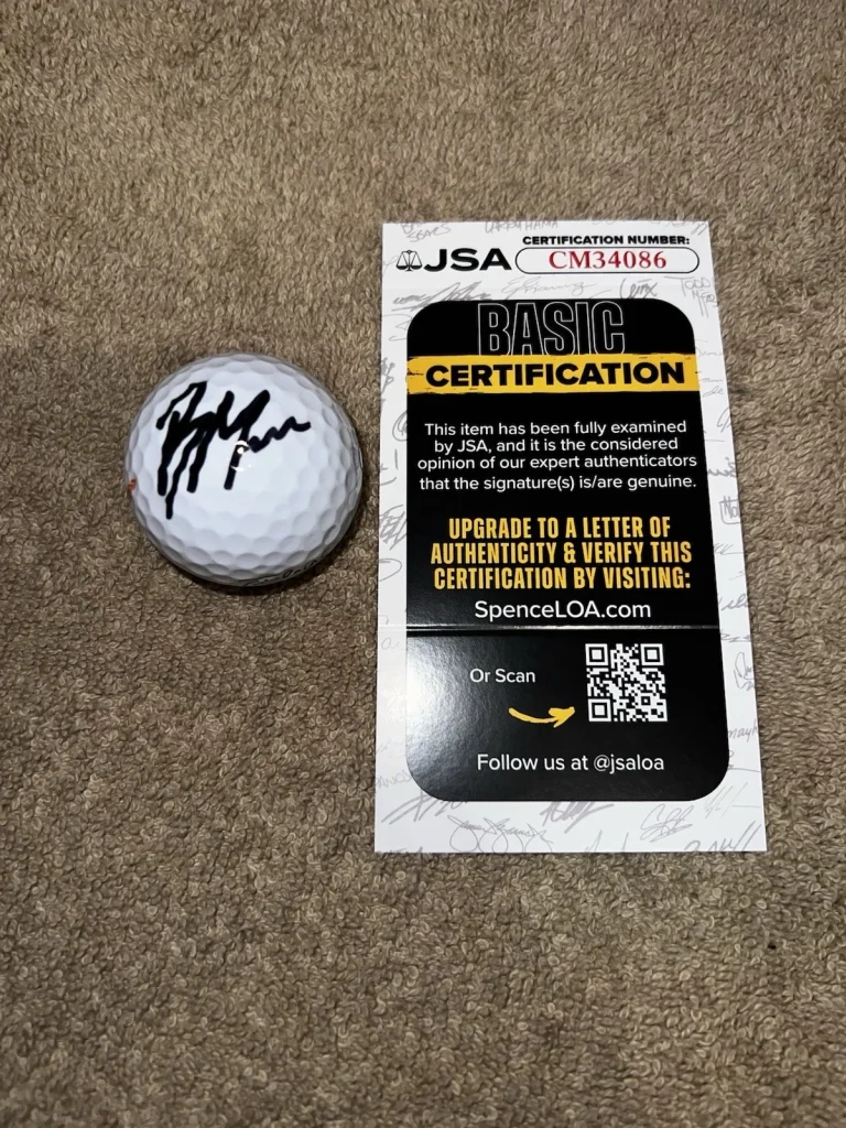 Robert Bob MacIntyre Signed Official Titleist Golf Ball PGA Legend JSA Cert