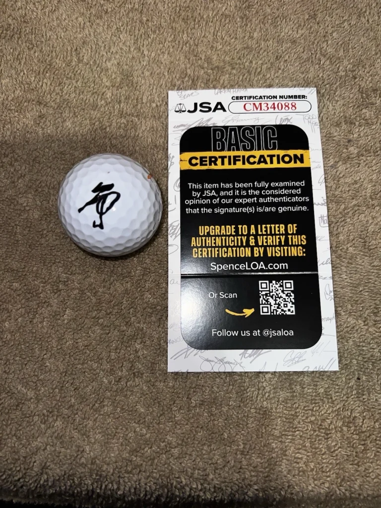 Ryo Hisatsune Signed Official Titleist Golf Ball PGA Legend JSA Cert