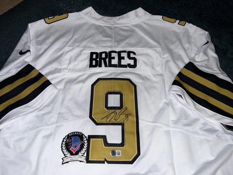 Drew Brees Signed New Orleans Saints Jersey Superstar Hall Of Fame Beckett #2