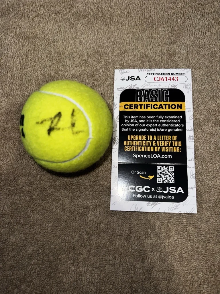 Emma Raducanu Signed Official US Open Tennis Ball Tennis Superstar JSA Auth