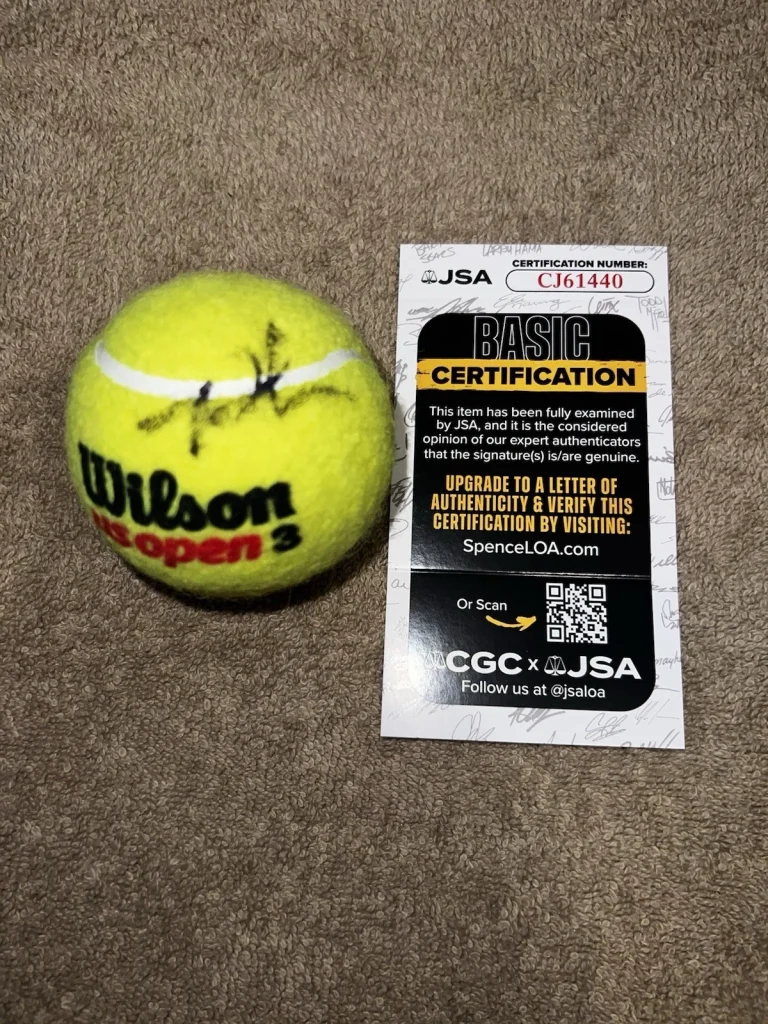 Emma Raducanu Signed Official US Open Tennis Ball Tennis Superstar JSA Auth #2