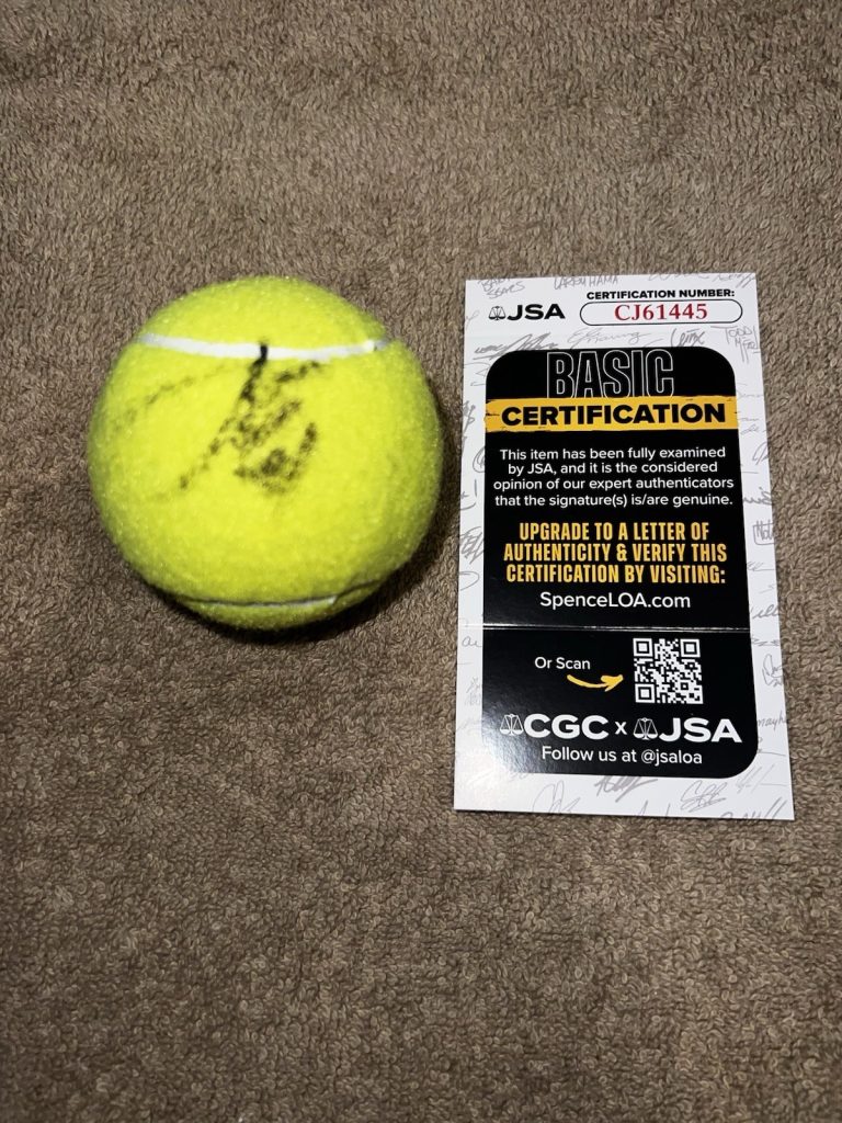 Lorenzo Musetti Signed Tennis Ball Tennis Superstar Legend JSA Auth #2