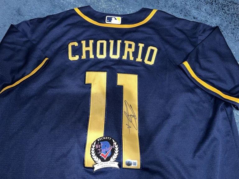 Jackson Chourio Signed Milwaukee Brewers Jersey Star Slugger Beckett