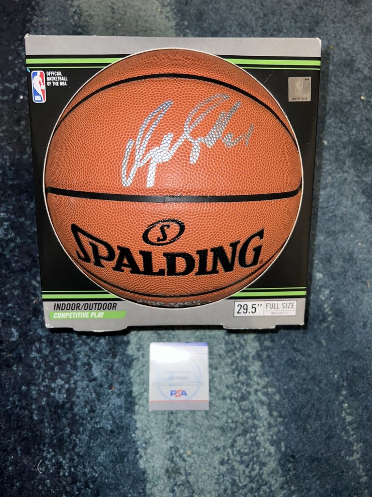 Dominique Wilkins Signed NBA Pro Tack Basketball Atlanta Hawks Legend PSA/DNA