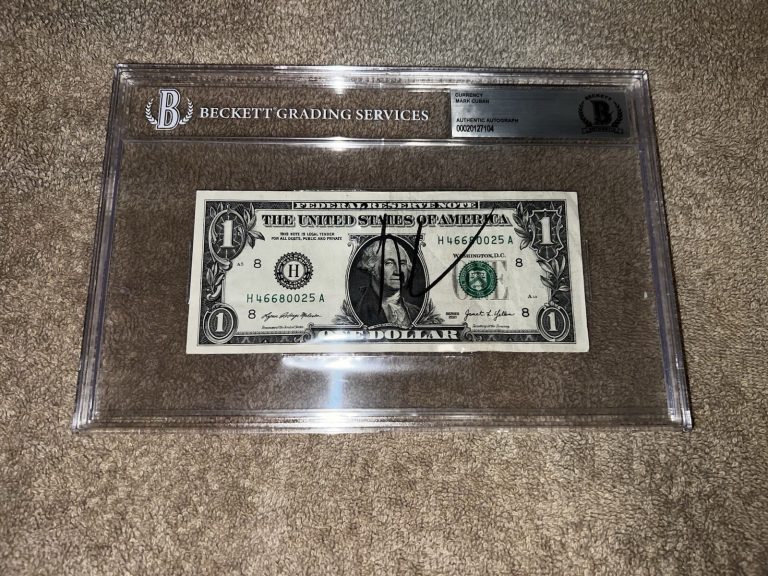 Mark Cuban Signed Official $1 Dollar Bill Currency Shark Tank Legend Beckett