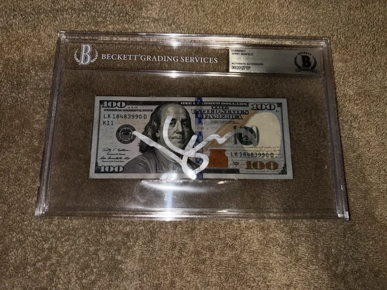 Jerry Seinfeld Signed Official $100 Dollar Bill Currency TV Legend Beckett