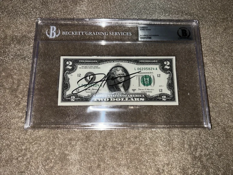 Derek Hough Signed Official $2 Dollar Bill Currency Dancing With The Stars BAS