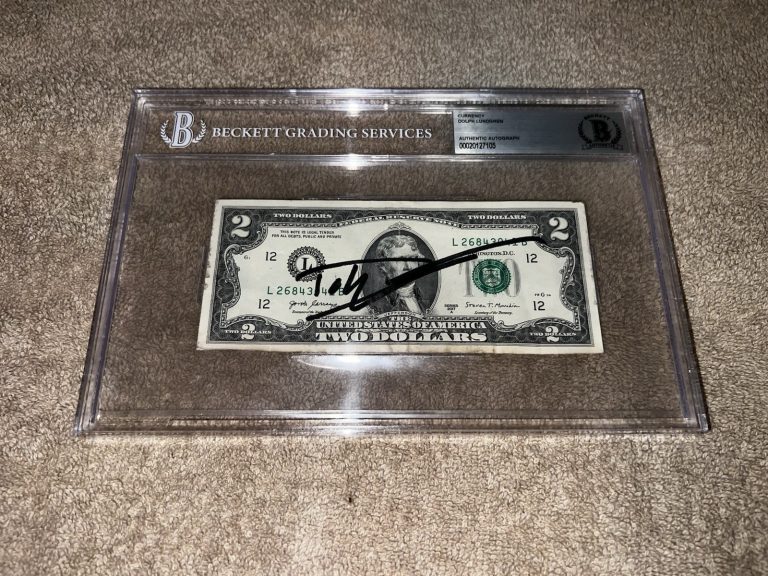 Dolph Lundgren Signed Official $2 Dollar Bill Currency Rocky Star BAS