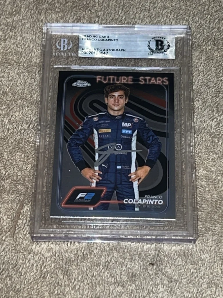 Franco Colapinto Signed 2024 Topps Chrome F1 Card Rookie Future Stars Beckett