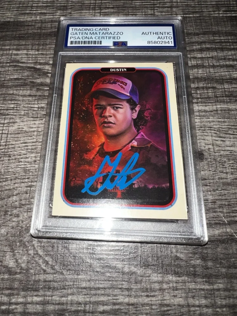 Gaten Matarazzo Signed Netflix Stranger Things Trading Card Dustin PSA/DNA