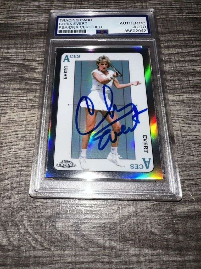 Chris Evert Signed 2021 Topps Chrome Card Aces Grand Slam Legend PSA/DNA