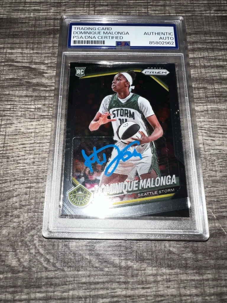 Dominique Malonga Signed 2025 Panini Prizm Trading Card WNBA Rookie PSA/DNA