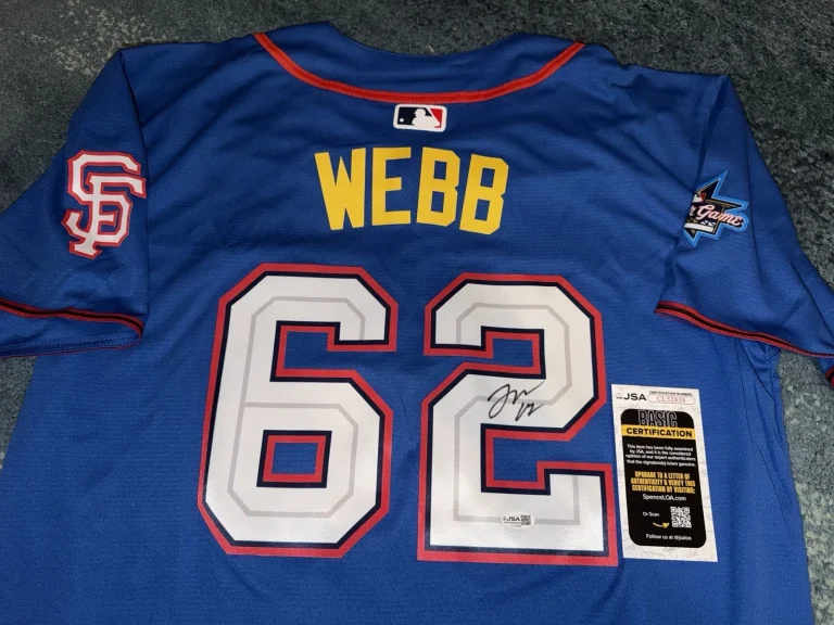 Logan Webb Signed 2025 All Star Jersey San Francisco Giants Ace JSA Auth