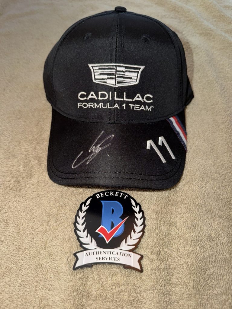 Sergio Checo Perez Signed Official Cadillac Hat F1 Red Bull Superstar Beckett #2