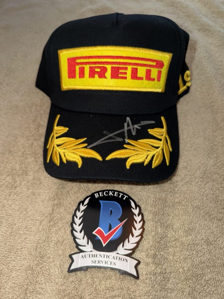 Jean Alesi Signed Pirelli Podium Hat Canadian GP Winner Superstar Beckett