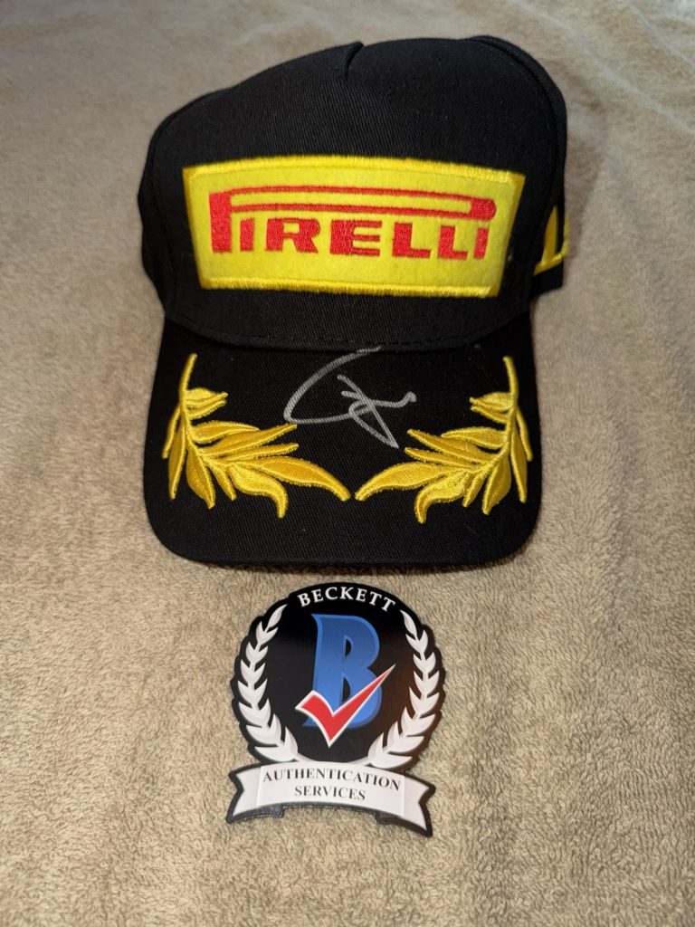 Tasanapol Inthraphuvasak Signed Pirelli Podium Hat F1 Star F2 Superstar Beckett
