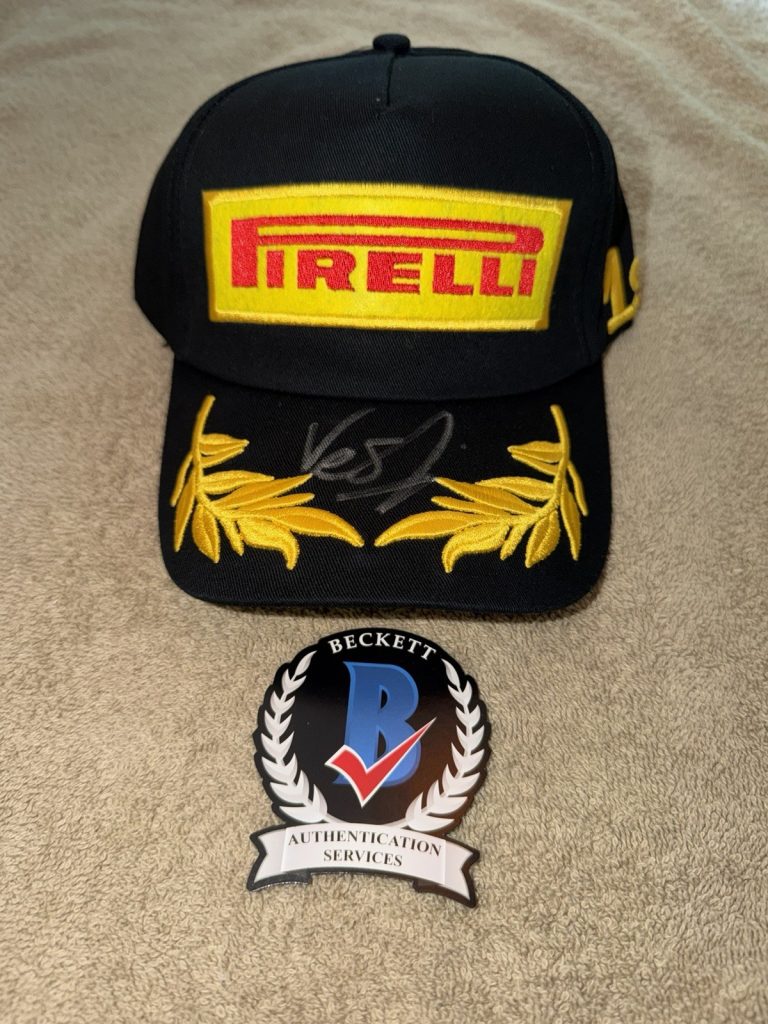 Frederik Vesti Signed Pirelli Podium Hat F1 Star F2 Superstar Beckett