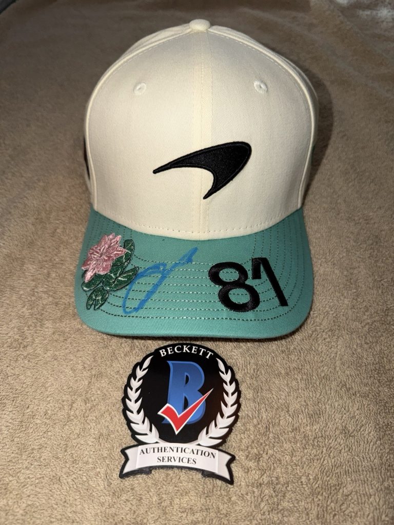 Oscar Piastri Signed Official McLaren Racing Hat F1 Superstar #81 Beckett #2