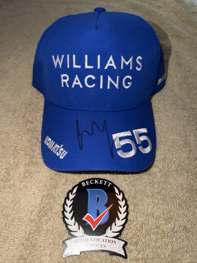Carlos Sainz Signed Official Williams Racing Hat F1 Superstar #55 Spain BAS #2