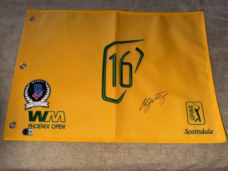 Chris Gotterup Signed Official Waste Management Open Flag Champ Beckett