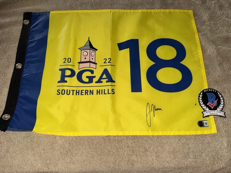 Justin Thomas Signed Official 2022 PGA Championship Flag Southern Hills BAS #2