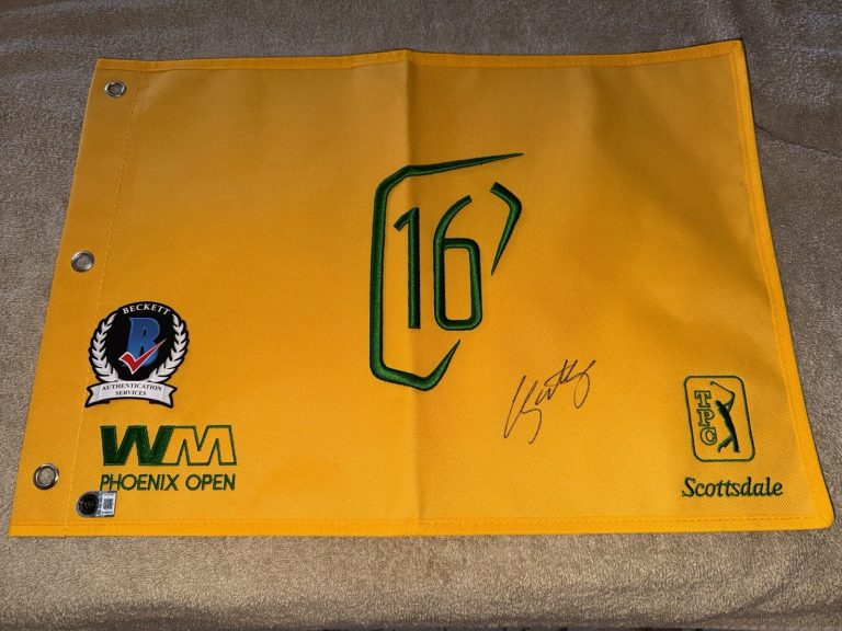 Chris Gotterup Signed Official Waste Management Open Flag Champ Beckett #2