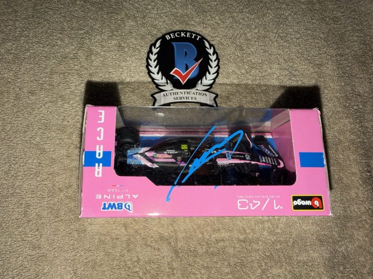 Pierre Gasly Signed Official Alpine Racing 1:43 Car Star Legend Beckett