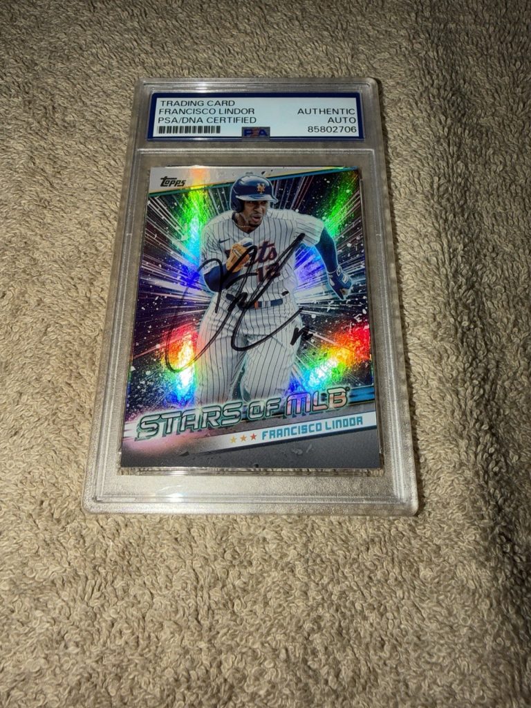 Francisco Lindor Signed 2024 Topps Stars Of MLB Trading Card Star PSA/DNA