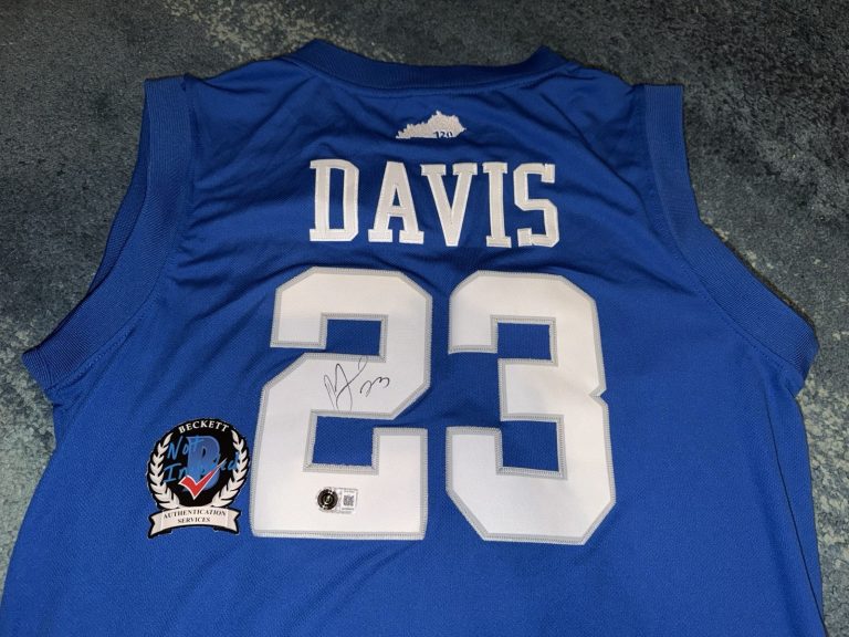 Anthony Davis Signed University Of Kentucky Jersey NBA Legend Beckett