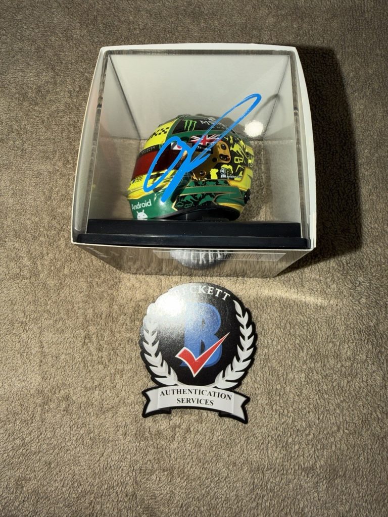 Oscar Piastri Signed Official 2025 Australian GP Mini Helmet 1:5 McLaren BAS