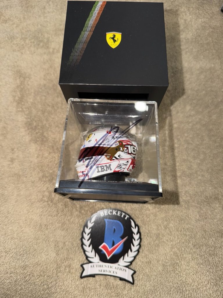 Charles Leclerc Signed Official 2025 Japanese GP Mini Helmet 1:5 Ferrari Beckett