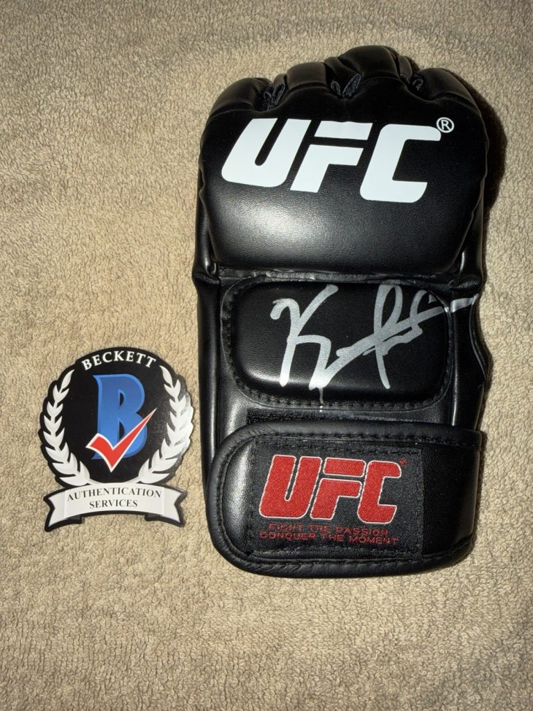 Kamaru Usman Signed UFC Glove UFC Champ Nigerian Nightmare Legend Beckett