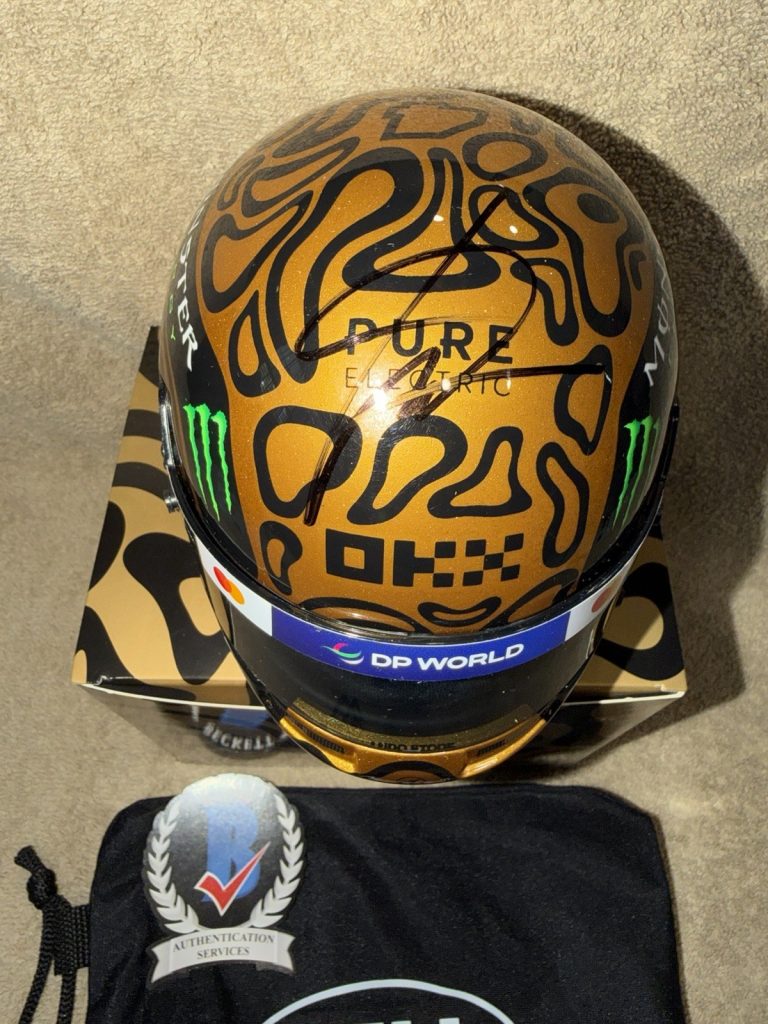 Lando Norris Signed Official 1:2 Mini Helmet 2025 World Champion McLaren BAS #2