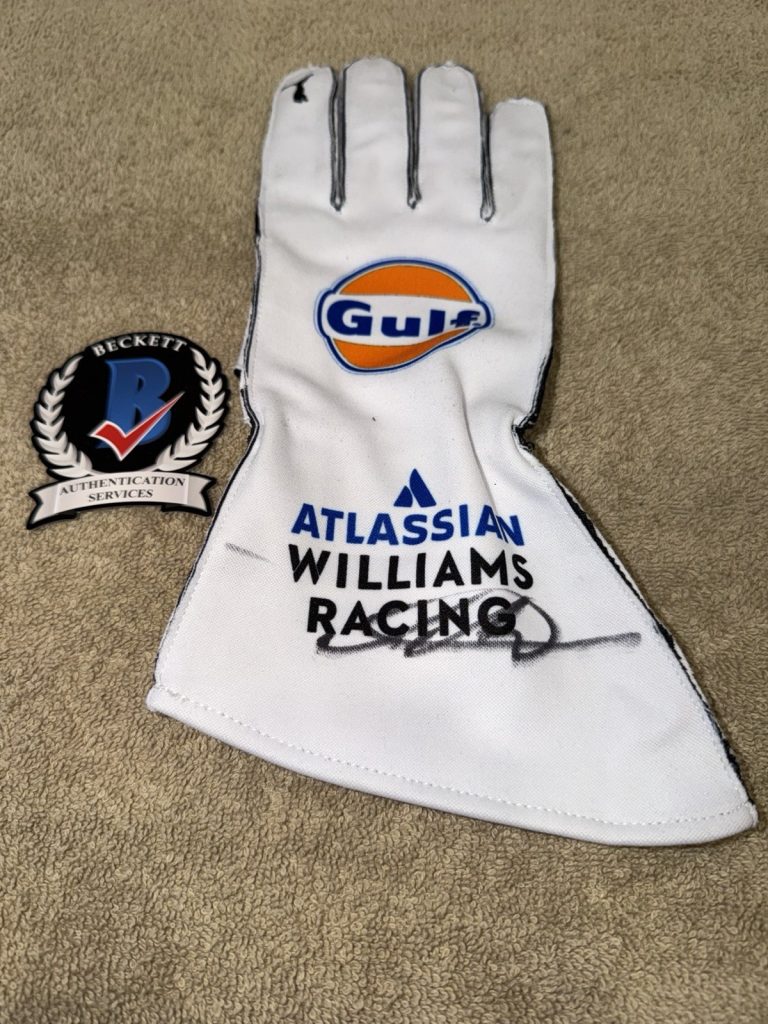 Alexander Alex Albon Signed Williams Race Glove Formula 1 Star Beckett #2