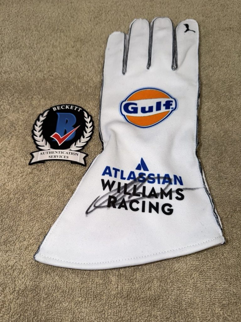 Alexander Alex Albon Signed Williams Race Glove Formula 1 Star Beckett #3