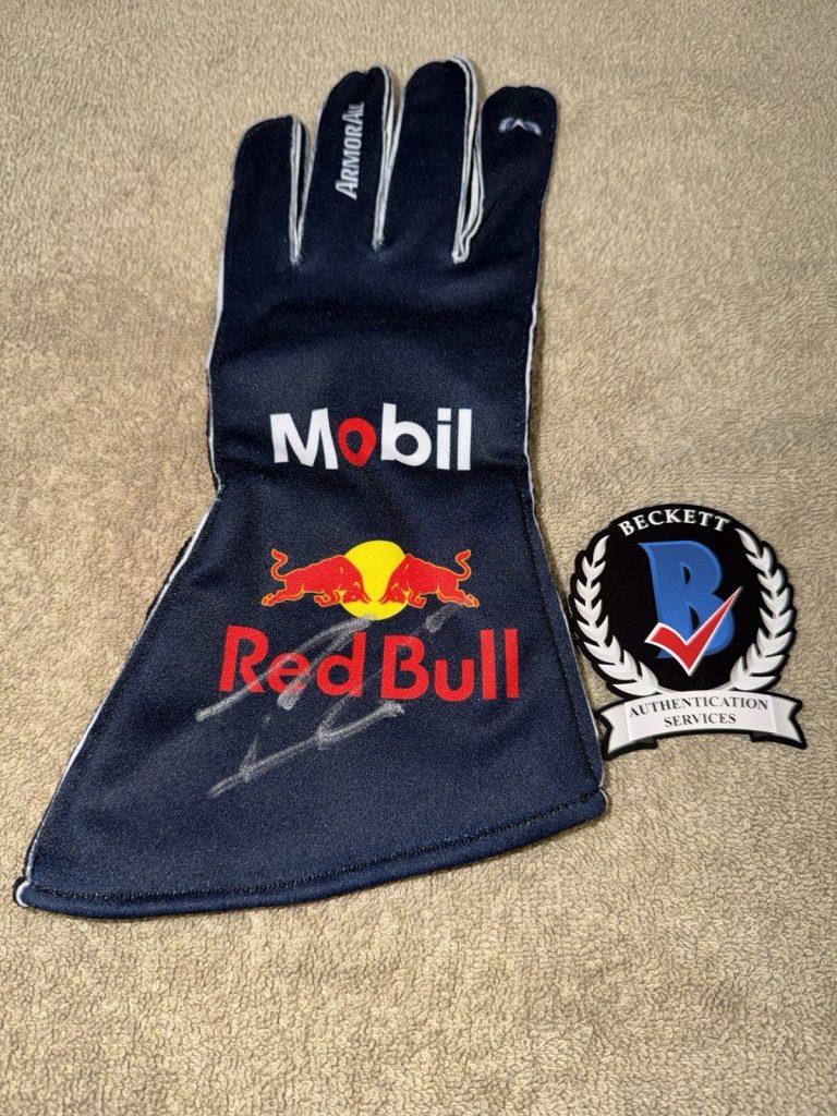 Isack Hadjar Signed Red Bull Racing Race Glove Formula 1 Rookie Beckett