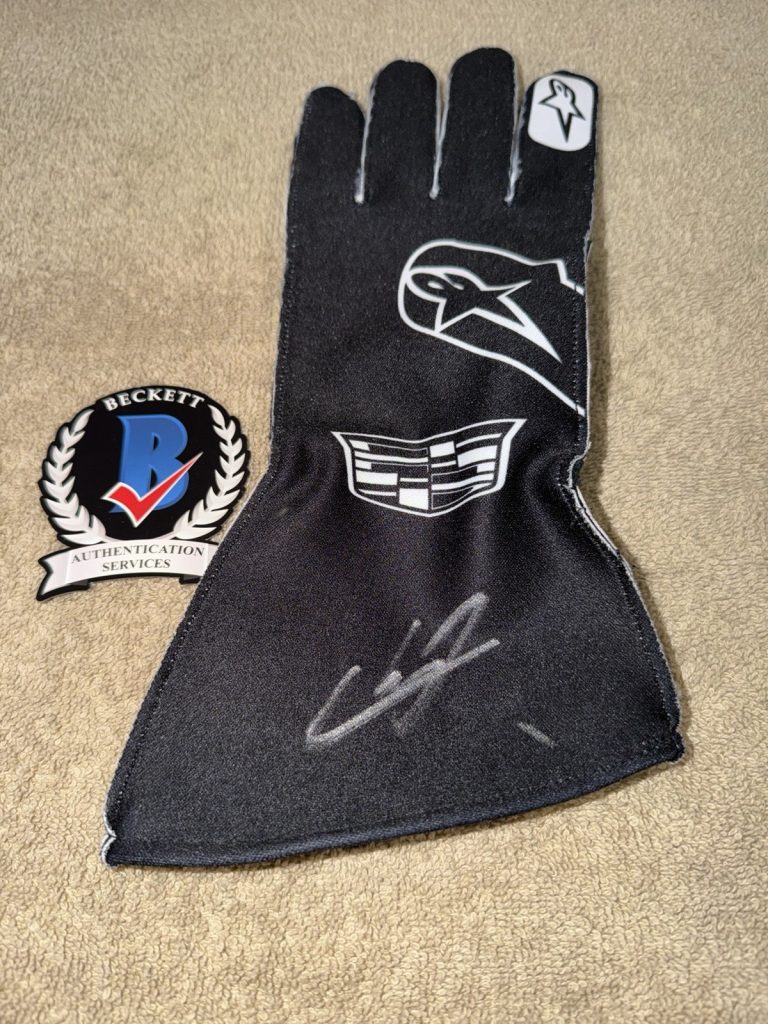 Sergio Checo Perez Signed Cadillac Race Glove Formula 1 Star Red Bull Beckett