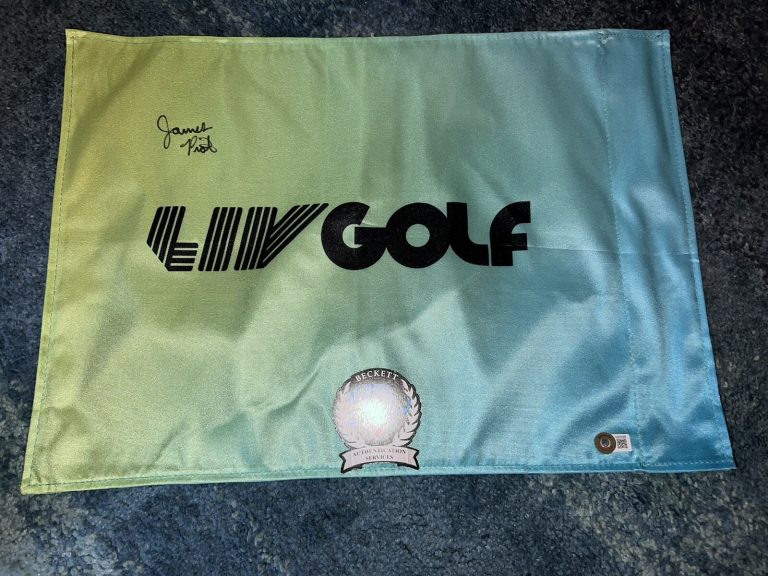 James Piot Signed Official LIV Golf Flag LIV Star Niblicks GC Beckett