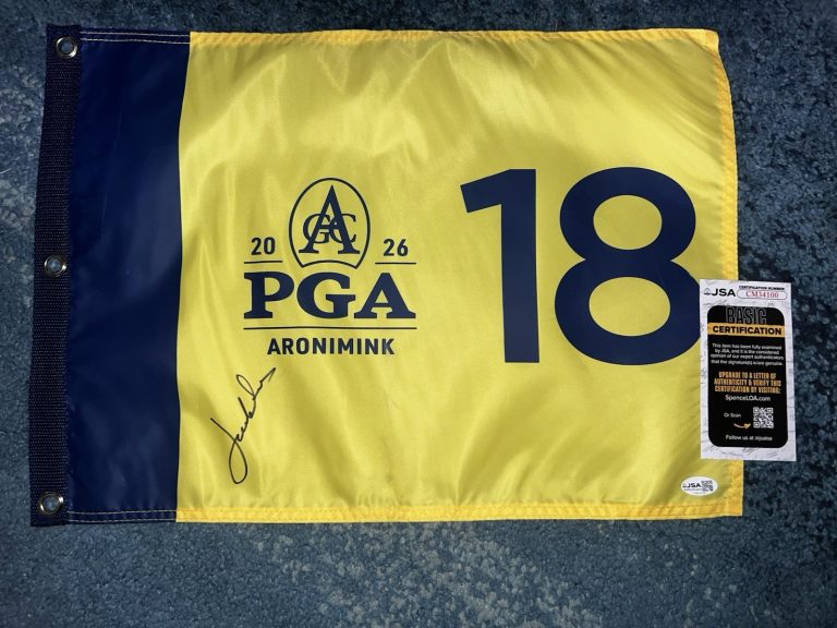 Jordan Spieth Signed Official 2026 PGA Championship Flag Aronimink GC JSA