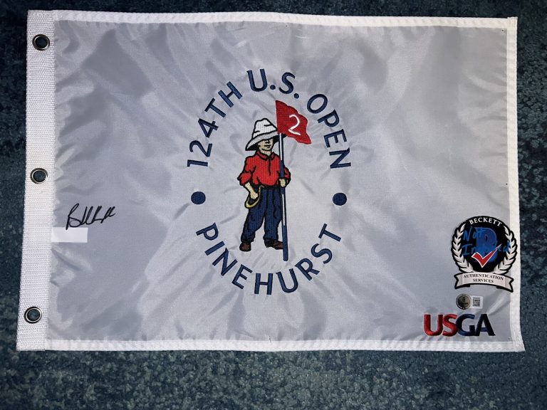 Brooks Koepka Signed Official 2024 US Open Championship Flag Pinehurst BAS #3