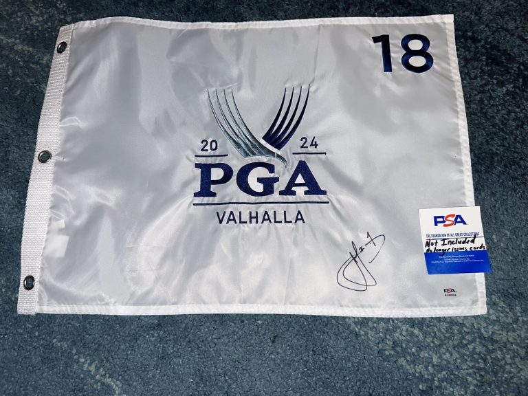 Cameron Cam Smith Signed Official 2024 PGA Championship Flag Valhalla Golf PSA 4