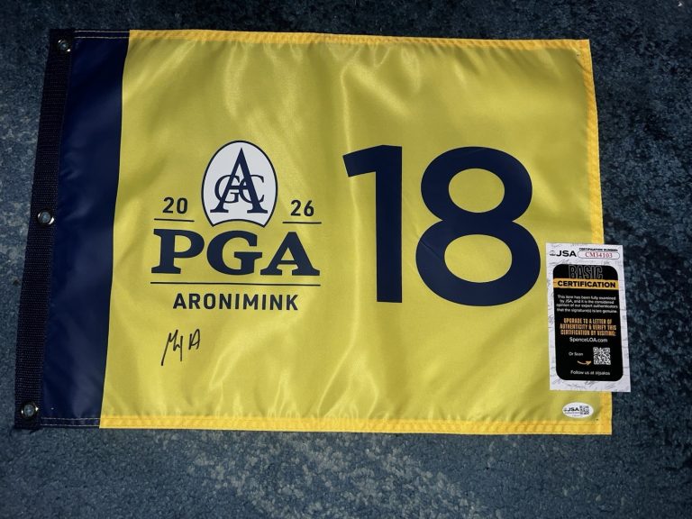 Max Homa Signed Official 2026 PGA Championship Flag Aronimink GC JSA