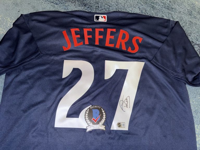 Ryan Jeffers Signed Minnesota Twins Jersey Star Slugger Legend Beckett