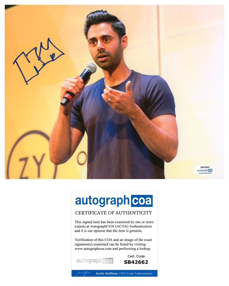 HASAN MINHAJ SIGNED PHOTO ACOA CERTIFIED Comedian Actor Netflix Patriot Act