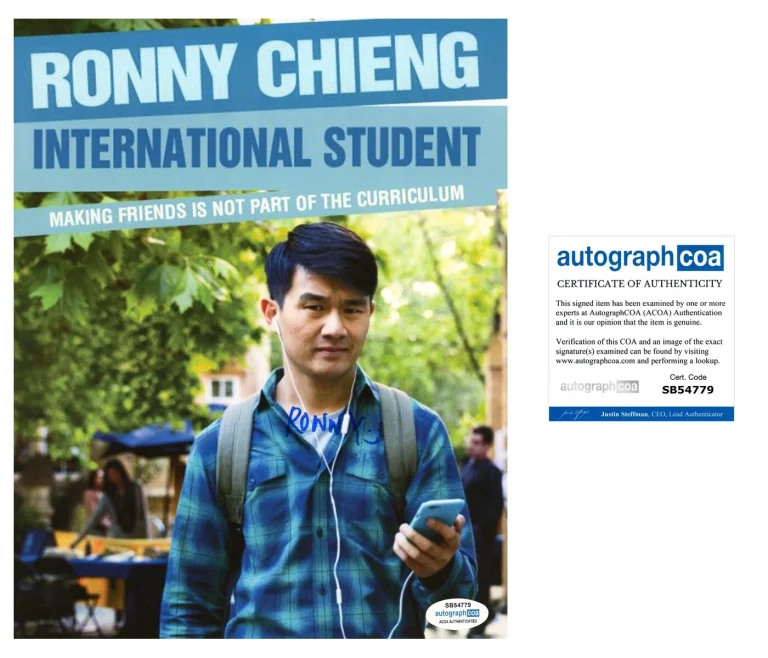 ACTOR COMEDIAN RONNY CHIENG signed  photo Shang Chi ACOA AUTOGRAPH International