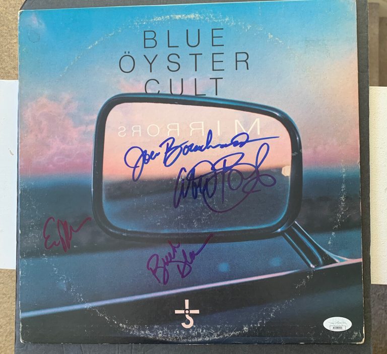 Blue Oyster Cult Band Signed Mirrors Vinyl LP Record JSA COA Autographed Album
