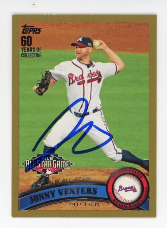 SIGNED BASEBALL CARD AUTO ATLANTA BRAVES TOPPS 2011 JONNY VENTERS #US172 /2011
